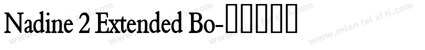 Nadine 2 Extended Bo字体转换
